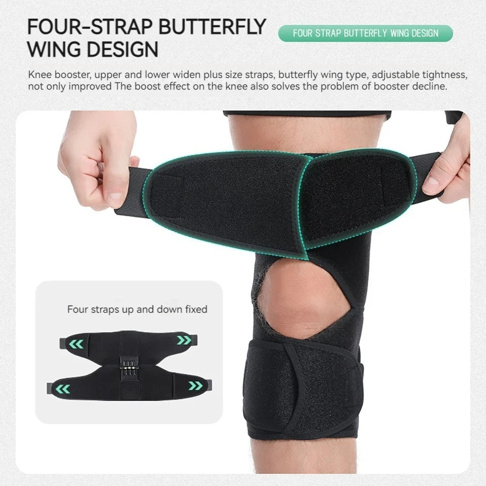 Knee Support Brace with Spring Stabilizer