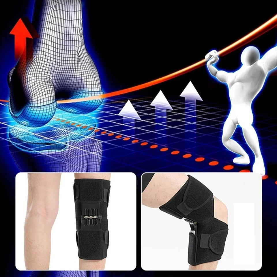 Knee Support Brace with Spring Stabilizer