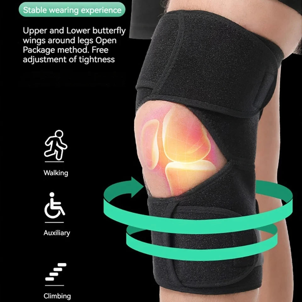 Knee Support Brace with Spring Stabilizer