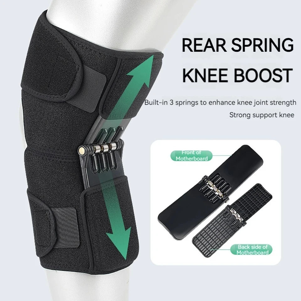 Knee Support Brace with Spring Stabilizer